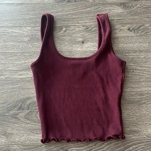 Ribbed cropped tank top